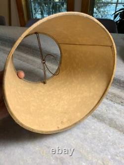 Antique Vintage 1940s Clip on Bulb Clamp Over Bulb Wire Lamp Shade Tan Brown