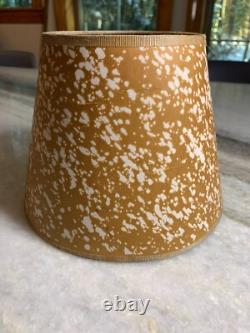Antique Vintage 1940s Clip on Bulb Clamp Over Bulb Wire Lamp Shade Tan Brown