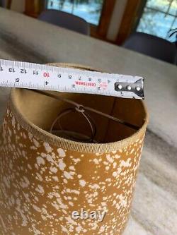 Antique Vintage 1940s Clip on Bulb Clamp Over Bulb Wire Lamp Shade Tan Brown