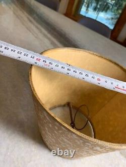 Antique Vintage 1940s Clip on Bulb Clamp Over Bulb Wire Lamp Shade Tan Brown