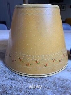 Antique Vintage 1940s Clip on Bulb Clip Over Bulb Wire Lamp Shade Small Roses