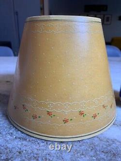 Antique Vintage 1940s Clip on Bulb Clip Over Bulb Wire Lamp Shade Small Roses