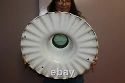 Antique Vintage 20 Porcelain Gas Station Pump Light Lamp Shade Radial Wave Sign