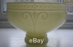 Antique Vintage AKRON CREMAX Yellow Glass LAMP SHADE also for COLEMAN LAMPS