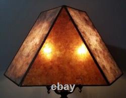 Antique Vintage Art Deco Mica Lampshade Arts and Crafts Lamp Shade c1920s