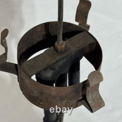 Antique Vintage Coleman Quick Lite Lamp Shade Rest Nickel Double Stamped Logo