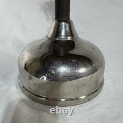 Antique Vintage Coleman Quick Lite Lamp Shade Rest Nickel Double Stamped Logo