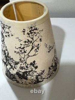 Antique Vintage Look Fabric Toile Candle Chandelier Lamp Shades Linen Set Of 6