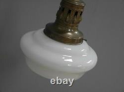 Antique Vintage Opaline Pendant Light Lamp Shade Glass School Chapel