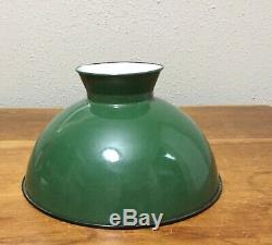 Antique Vintage Original Coleman 334 Oil Green Enamel Steel Gas Lamp Shade