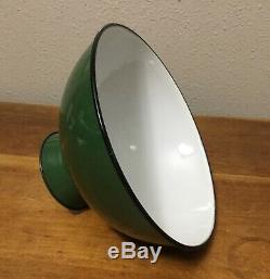 Antique Vintage Original Coleman 334 Oil Green Enamel Steel Gas Lamp Shade