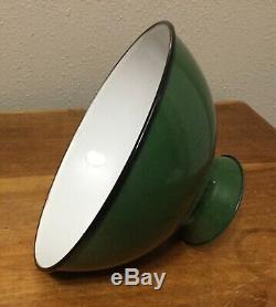 Antique Vintage Original Coleman 334 Oil Green Enamel Steel Gas Lamp Shade