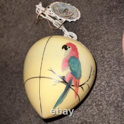 Antique Vintage Parrot Globe Glass Shade