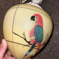 Antique Vintage Parrot Globe Glass Shade