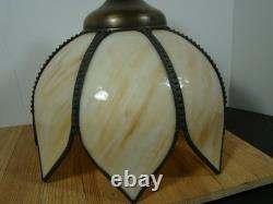 Antique Vintage Round Slag Glass Shade 12X 10 TULIP