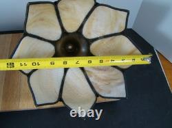 Antique Vintage Round Slag Glass Shade 12X 10 TULIP