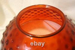 Antique Vintage Ruby Glass Lamp Shade Hobbs Hobnail Dot Pattern 14