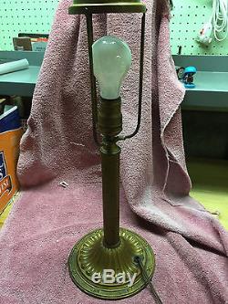 Antique Vintage Slag Stained Glass Table Lamp Slag Lamp Shade