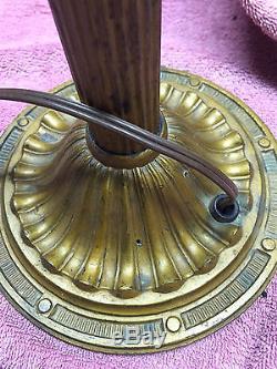 Antique Vintage Slag Stained Glass Table Lamp Slag Lamp Shade