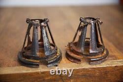 Antique Vintage X-Ray Mercury Glass Industrial Light Lamp Shade Brackets part