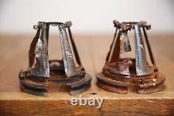 Antique Vintage X-Ray Mercury Glass Industrial Light Lamp Shade Brackets part