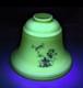 Antique Vtg 1930s-40s Custard Uranium Glass Pheasant Bird Lamp Shade 6h 8w