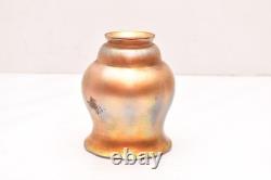 Antique Vtg Signed Steuben Art Glass Shade Gold Aurene Iridescent Bell