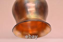 Antique Vtg Signed Steuben Art Glass Shade Gold Aurene Iridescent Bell