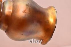 Antique Vtg Signed Steuben Art Glass Shade Gold Aurene Iridescent Bell