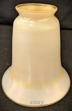 Antique Wave Pattern Art Glass Lamp Light Fixture Shade