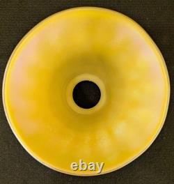 Antique Wave Pattern Art Glass Lamp Light Fixture Shade