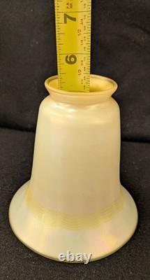 Antique Wave Pattern Art Glass Lamp Light Fixture Shade