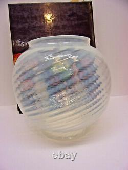 Antique White Opalescent Swirl Gone with the Wind Lamp Glass Shade