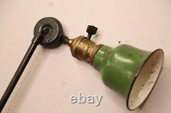 Antique drafting light lamp articulating arm green shade oc white faries edon