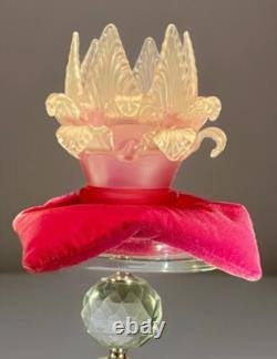 Antique shade chandelier sconce, Pink Set Of Three, Art Deco