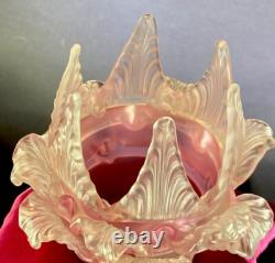 Antique shade chandelier sconce, Pink Set Of Three, Art Deco