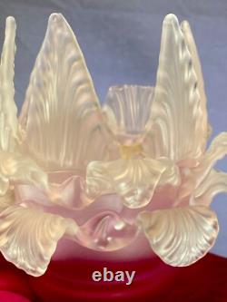 Antique shade chandelier sconce, Pink Set Of Three, Art Deco