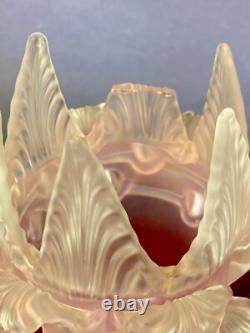 Antique shade chandelier sconce, Pink Set Of Three, Art Deco