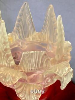 Antique shade chandelier sconce, Pink Set Of Three, Art Deco