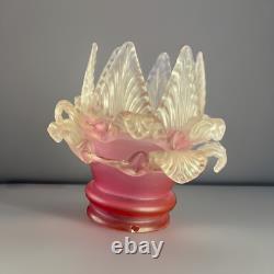 Antique shade chandelier sconce, Pink Set Of Three, Art Deco