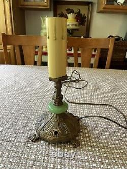 Antique uranium glass lamp