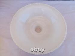 Art Deco 16 Embossed Torchiere Floor Lamp Shade Floral Gold Luster Leaf Milk Gl