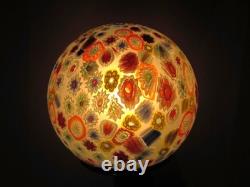 Art Deco Collection Francaise Lady Figural Lamp With Millefiori Glass Shade