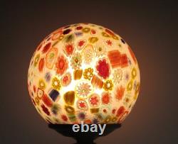 Art Deco Collection Francaise Lady Figural Lamp With Millefiori Glass Shade