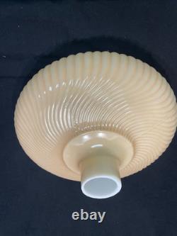 Art Deco Nouveau Nu Gold Swirl Glass Torchiere Lamp Shade. 14