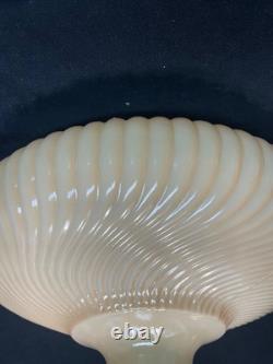 Art Deco Nouveau Nu Gold Swirl Glass Torchiere Lamp Shade. 14
