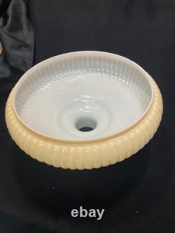 Art Deco Nouveau Nu Gold Swirl Glass Torchiere Lamp Shade. 14