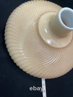 Art Deco Nouveau Nu Gold Swirl Glass Torchiere Lamp Shade. 14