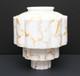 Art Deco Skyscraper Marbled Milk Glass Lamp Ceiling Shade 9.5