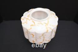 Art Deco Skyscraper Marbled Milk Glass Lamp Ceiling Shade 9.5